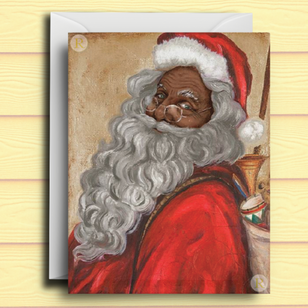 Black Santa Card E